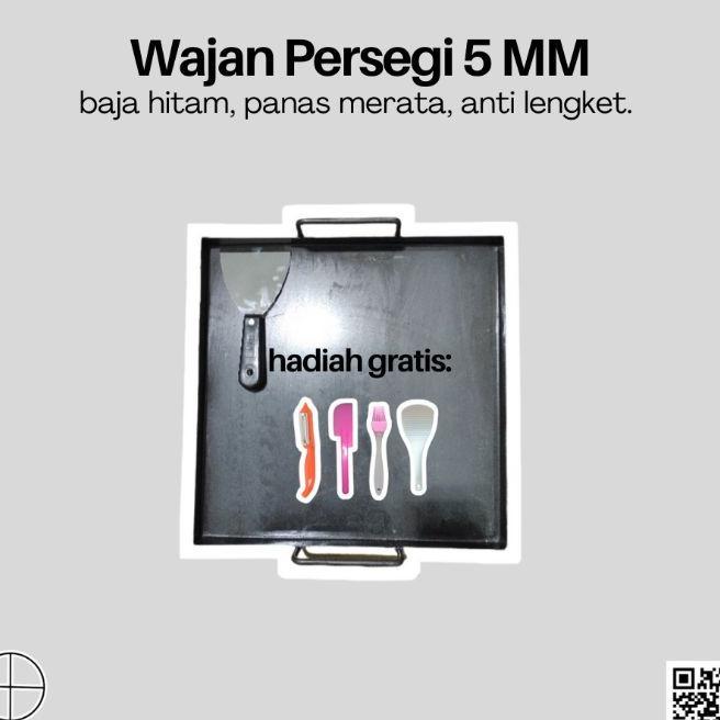 (5Mm) Wajan Martabak / Wajan Roti Bakar / Wajan Roti Bakar Anti Lengket / Wajan Roti Bakar Tebal 5 M