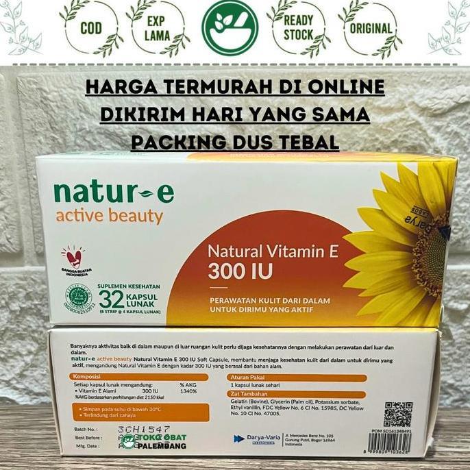 Arrivare- Natur E 300Iu 32Kapsul Active Beauty Vitamin E Natur-E 300 Iu Nature