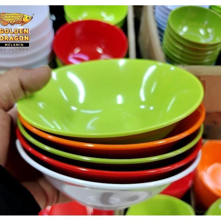 (6Pcs) Mangkok Melamin 6Inc Golden Dragon W0206 - Mangkok Mie - Mangkok Es Teller