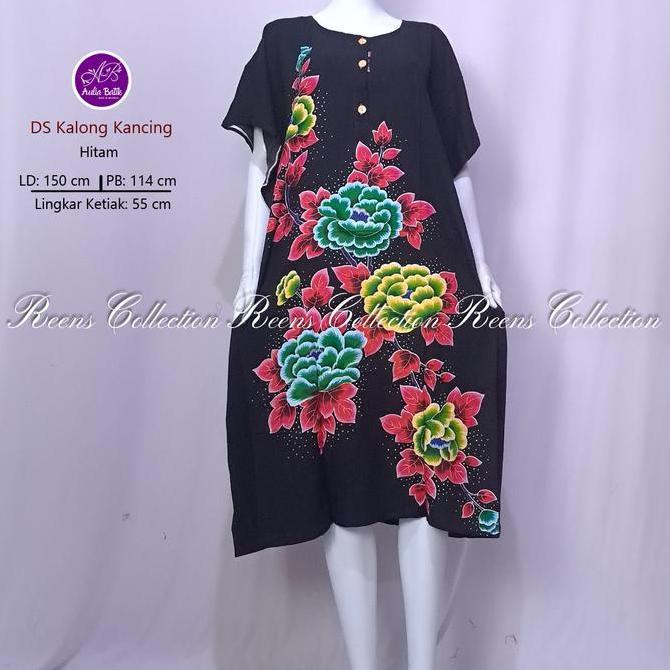 Vestito- Batik Aulia Daster Lowo Busui 3 Kancing Jumbo Ld 150 Cm | Daster Model Kalong/ Kelelar Di B