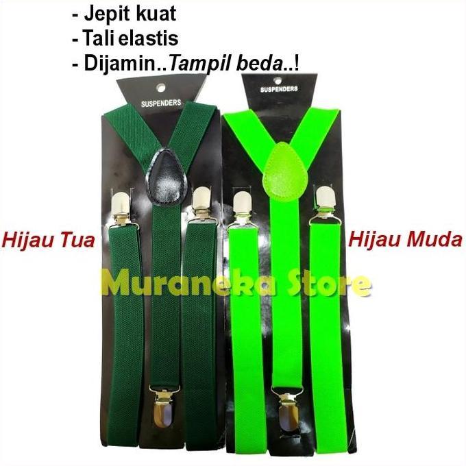 Salekom.Gh - Bretel Suspender Hijau Baju Dewasa Polos Tali Kodok Jojon Jeans Denim