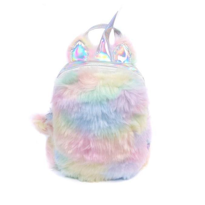 NEW FLUFFY UNICORN BAG / TAS RANSEL UNICORN ANAK PEREMPUAN ORI