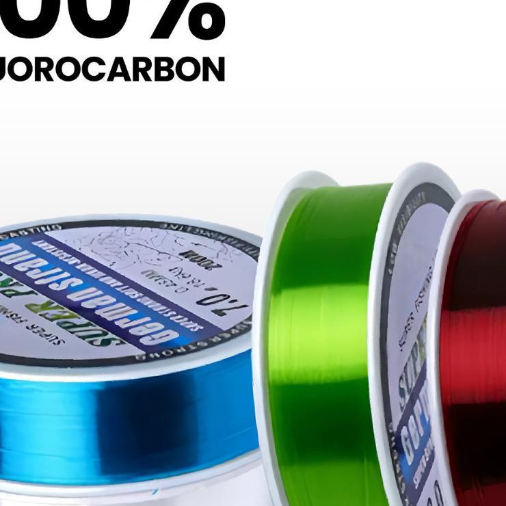 Senar Pancing Fluorocarbon German Strand 200M Tali Senar Nylon Super Kuat Dan Tahan Lama