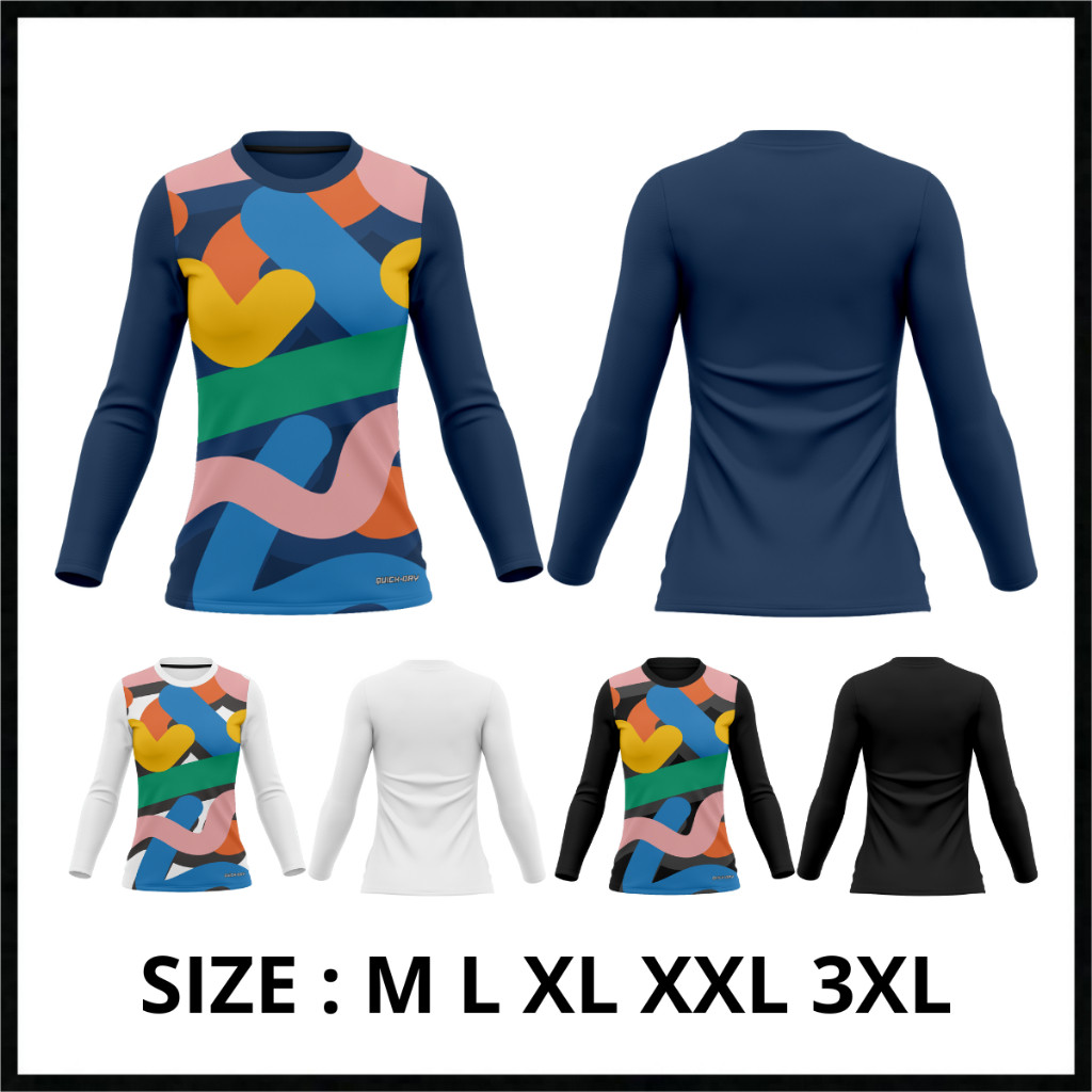 Baju Olahraga Wanita Senam Zumba Aerobic Fitnes Gym Running Lari Aerobik Lengan Panjang Hijab Rbp-72