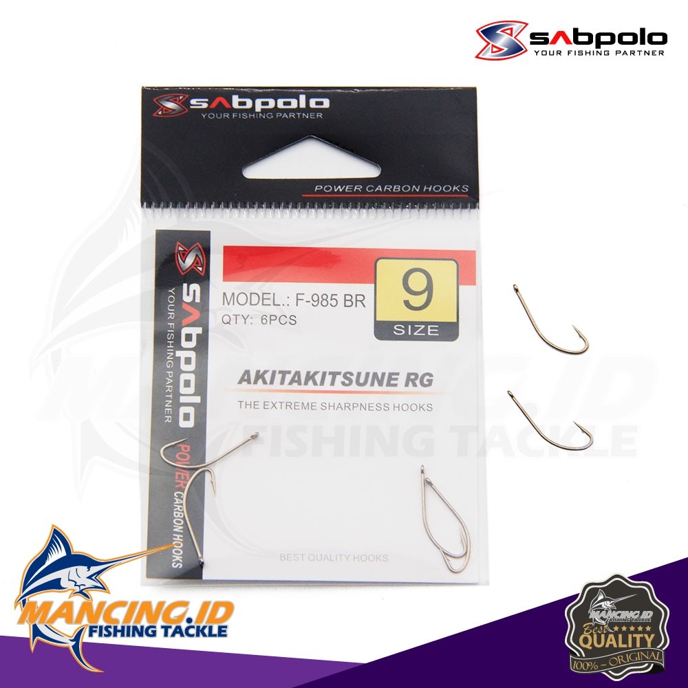 Sabpolo Hook Akitakitsune Rg F-985 Pancing Mata Kail Made In Japan