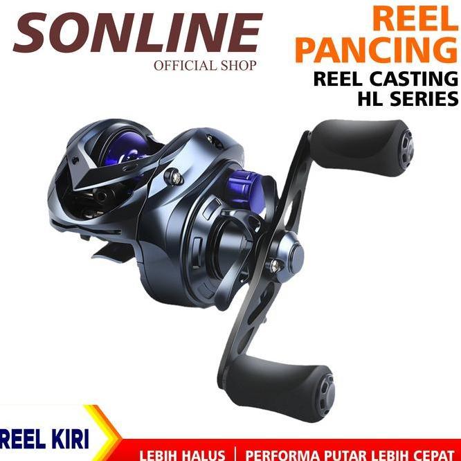 Sonreel Pancing Orca Hl Casting Putaran Kiri Alat Ikan Joran Katrol Umpan