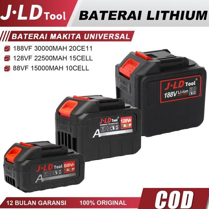 Jld Baterai Bor Cordless Lxt Makita Lithium Kapasitas Tinggi 88Vf Untuk Impact/Gerinda Jld, Xenon, N