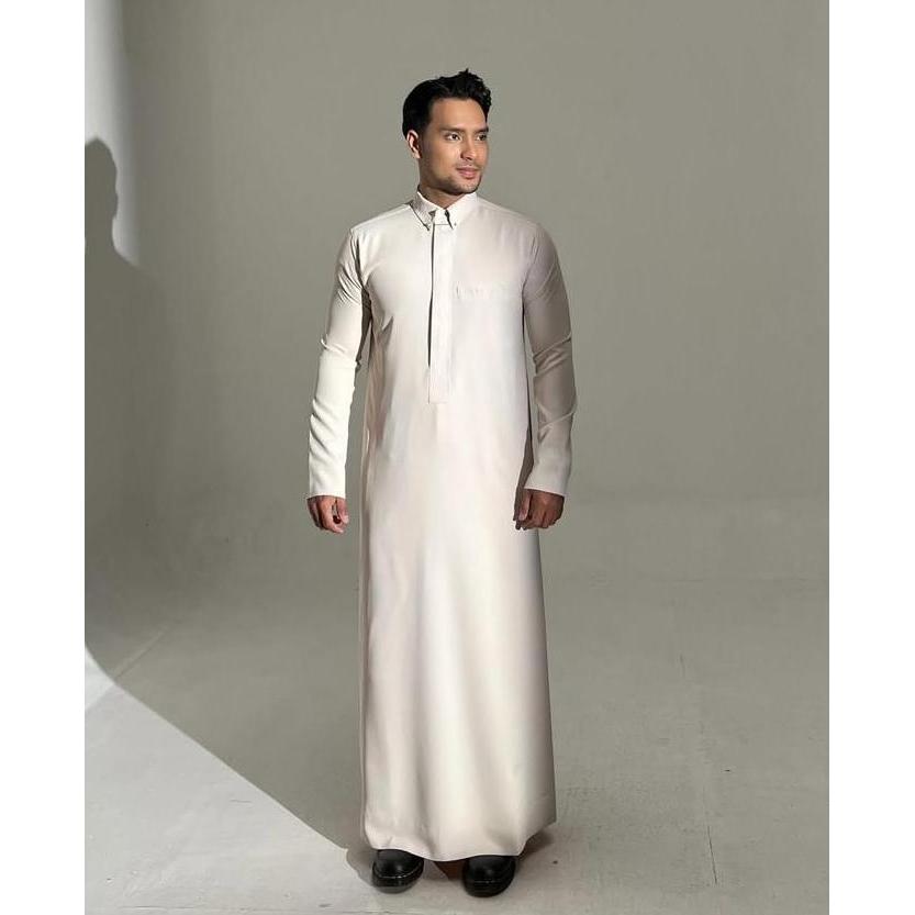 GONEGANI OFFICIAL - Gamis Pria Kerah Lengan Panjang Thalib Thobe
