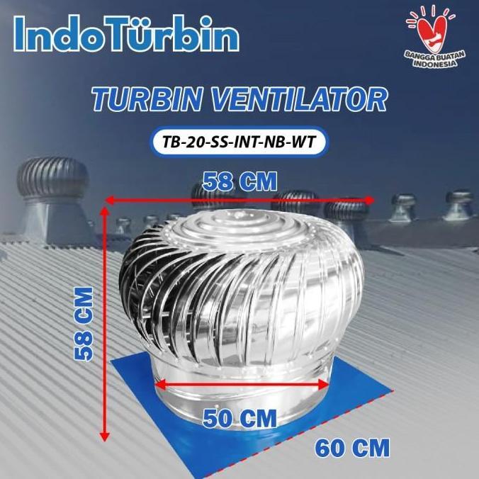 Turbin Ventilator 20 Inch Turbine Roof Exhaust Rumah Pabrik Indoturbin