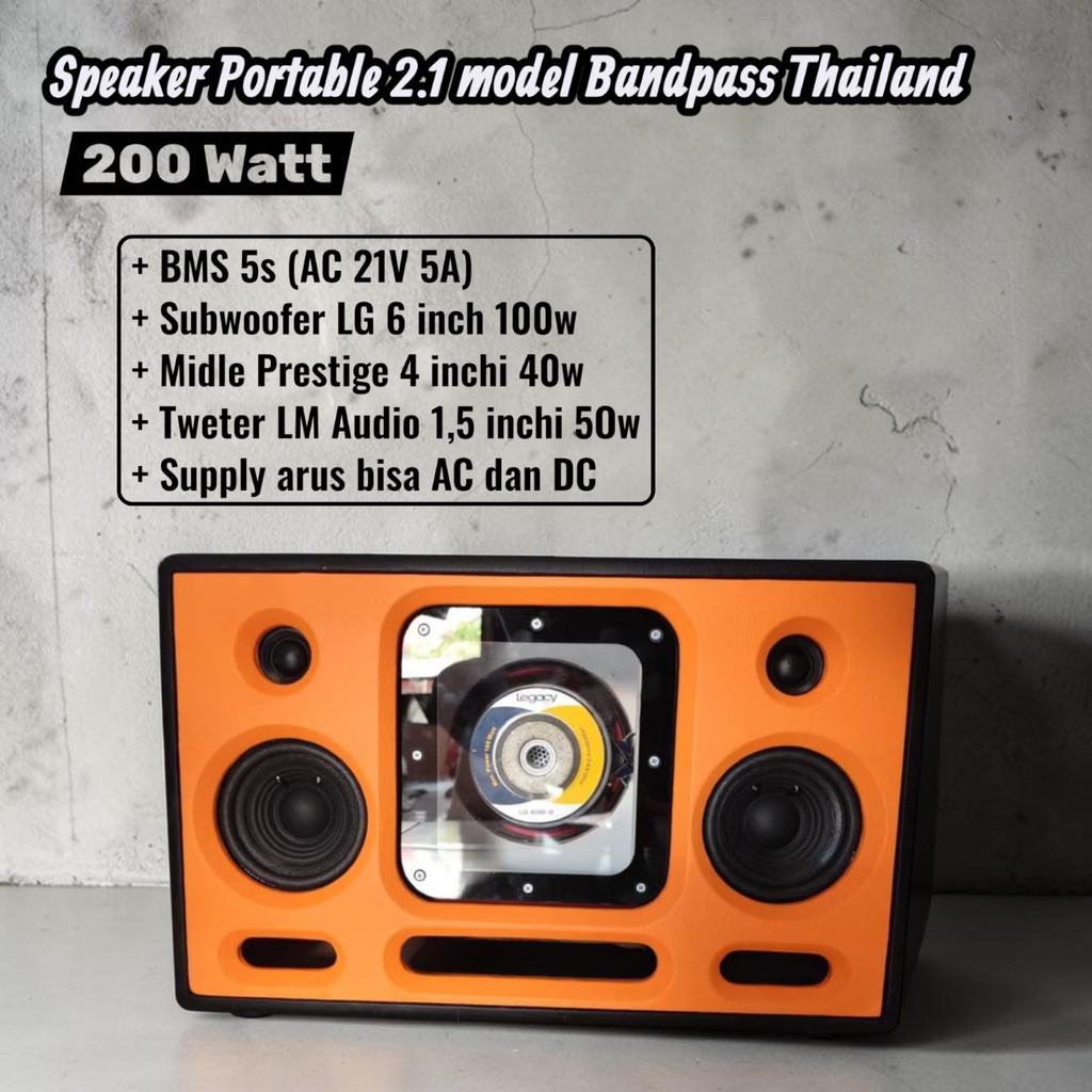 DIY Speaker Portable 2.1 Bandpass Thailand