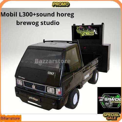 Ukuran Besar - Mainan Mobil L300+Miniatur Sound Horeg, Mainan Mobil L300 Full Musik Dan Lampu, Mobil