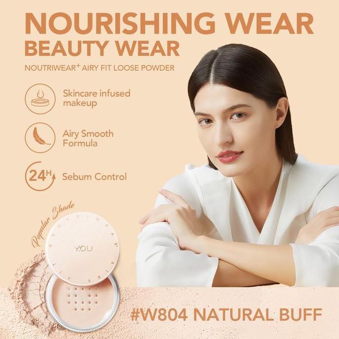Viso- You Noutriwear+ Airy Fit Loose Powder/ Bedak Tabur You