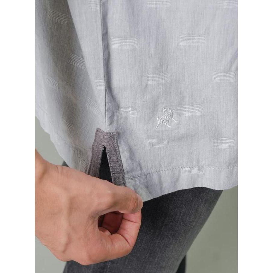 Lois Kemeja Koko Lengan Pendek Dobby KLS596GR