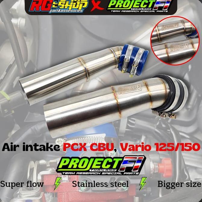 PIPA AIR INTAKE VELOCITY STAINLESS PCX CBU VARIO 125 150 PROJECT FI TERBARU