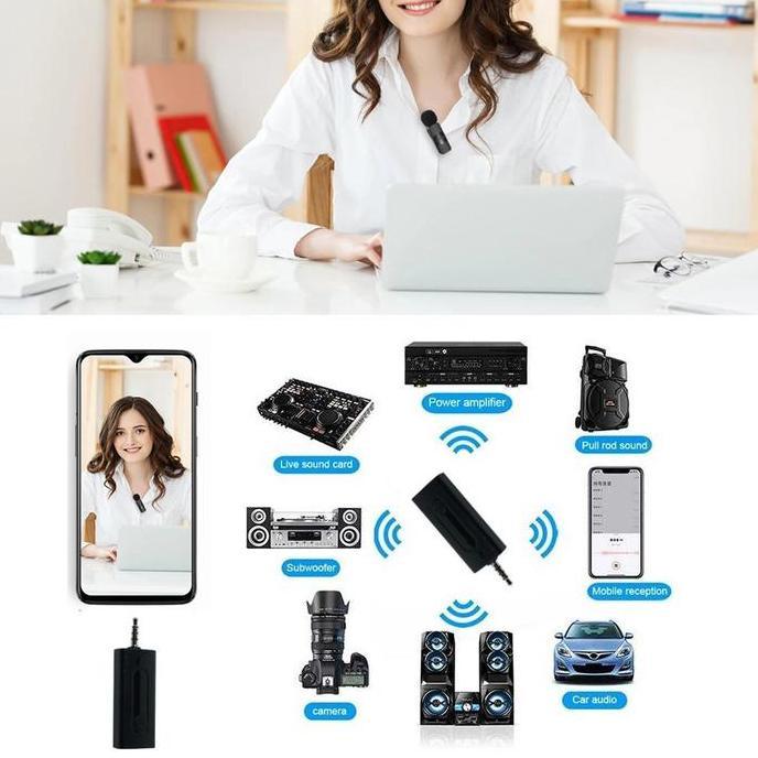 Mikrofon Nirkabel Lavalier Mic Portabel Audio Video Pembuatan Rekaman Wireless Microphone Hp Klip Un