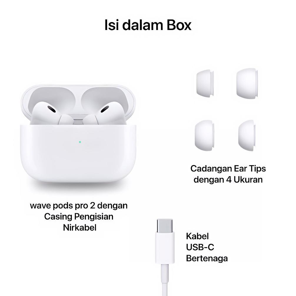 Earphone Headset Bluetooth TWS Iphone OCEANBLUE Pods PRO 2 ANC Wireless Charging Case Sport Hp