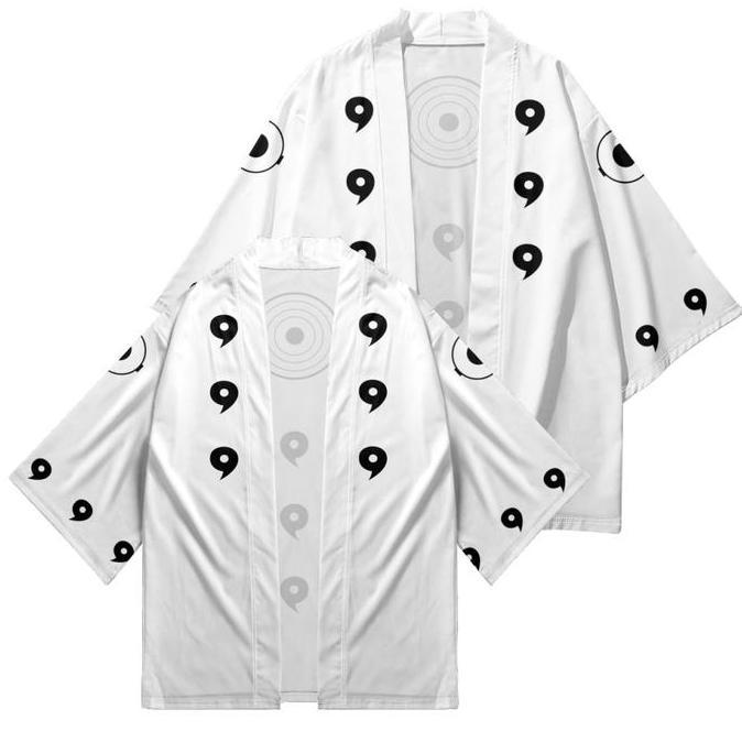 New New Hagoromo Naruto Cosplay Hanori Anime Mode Jepang Kardigan Kimono Musim Panas Putih Cardigan 