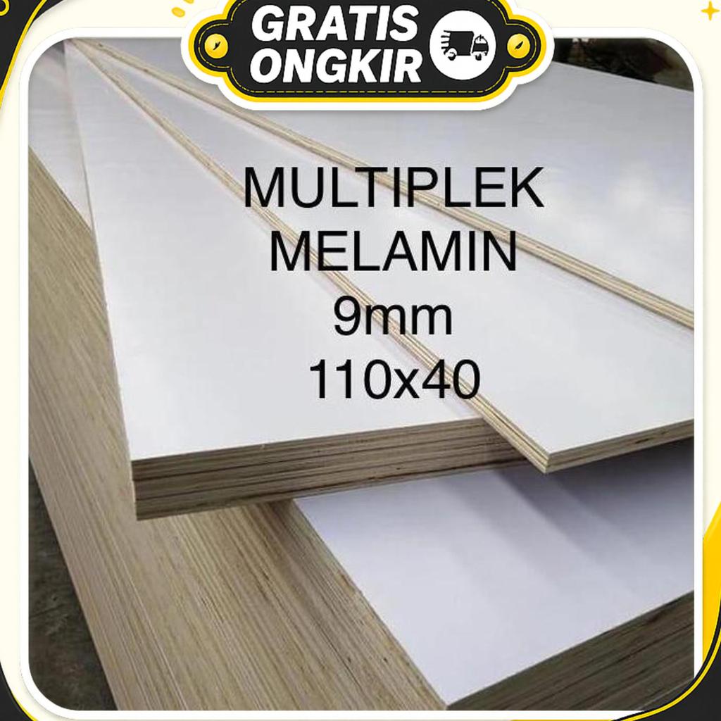 Multiplek / Triplek Melamin Putih 9Mm (110X40)Cm, Melaminto Plywood