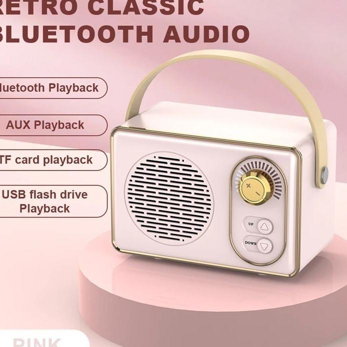 Speaker Bluetooth Mini Speaker Portabel Mini Yang Lucu Speaker Nirkabel Stereo Retro Untuk Outdoor