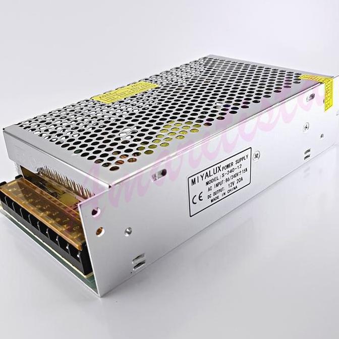 TERMURAH - Power Supply Adaptor 12V 20A ampere Switching Led 240watt Miyalux