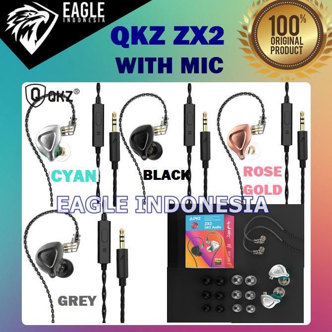 QKZ ZX2 1DD Dynamic In-ear Earphone HIFI Bass WITH MIC