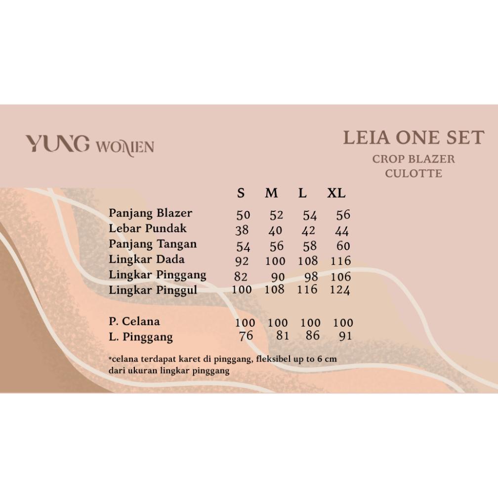 Best Seller Leia Blazer - Blazer One Set - Setelan Blazer Celana Kulot Wanita Formal Casual - WomenS