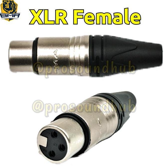 BMA Konektor XLR Female 3 Pin Kanon Canon Mic Connector Jack