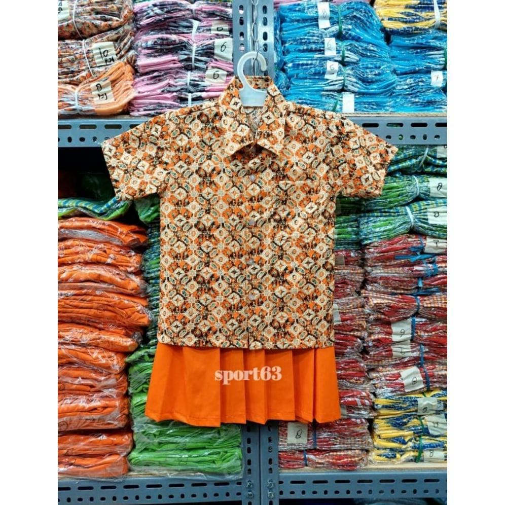 Free Ongkir Seragam Batik Anak Tk/Paud/ Stelan Batik Anak Tk/Paud/Seragam Batik Anak Lengan Pendek/S