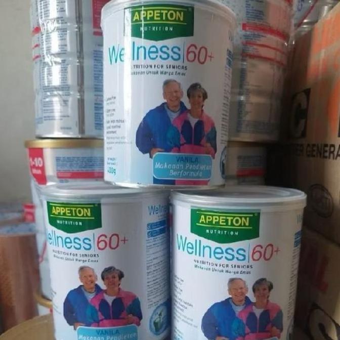[Original Malaysia] Susu Lansia Orangtua Appeton 60+ 400 Gram 900 gr Rasa Vanila Wellness Diabetic L