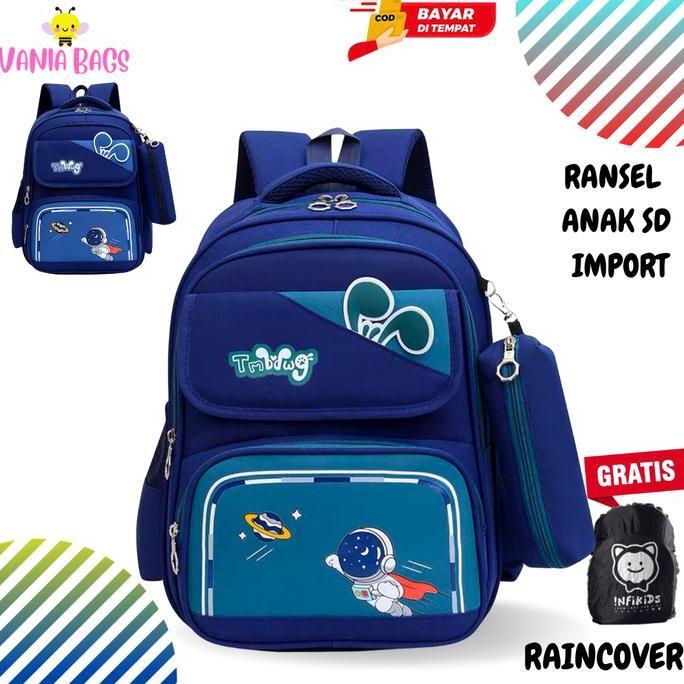 NEW TAS SEKOLAH ANAK LAKI LAKI SD MOTIF ASTRONOT WATERPROOF ORI