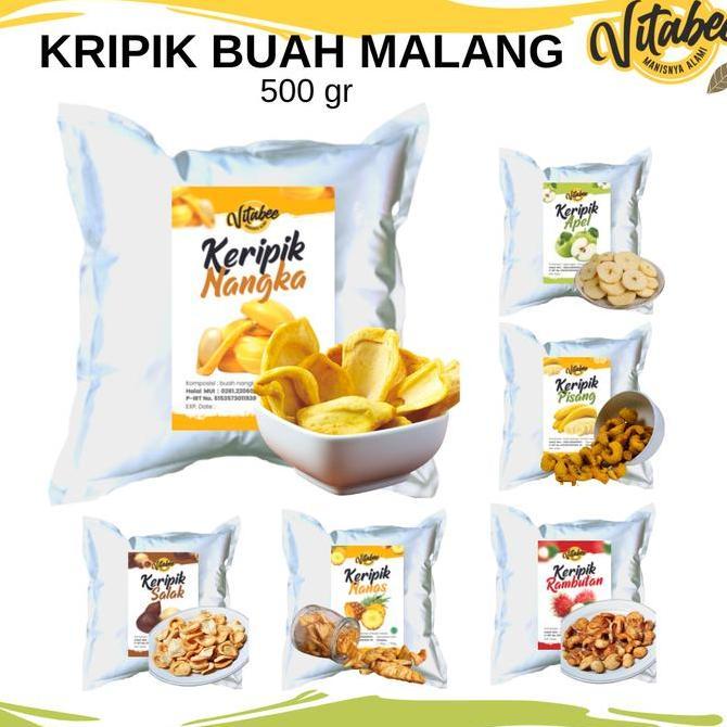 NEW VITABEE JUMBO KERIPIK BUAH 500 GRAM NANGKA APEL PISANG NANAS MANGGA RAMBUTAN KILOAN KUALITAS SUP