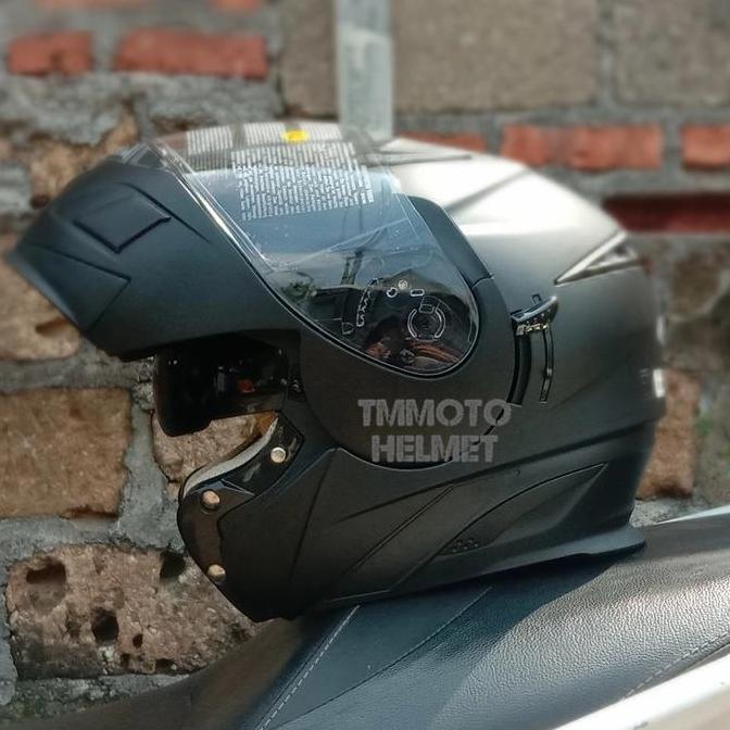 Helm Zeus ZS3020 MATT BLACK / Modular terlaris