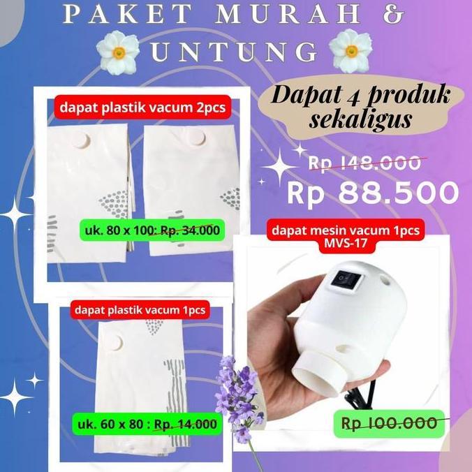 Mesin Alat Pompa Vakum Baju Design Mini Portabel Colokan Listrik Vacuum Daya Hisap Kuat Vacum Bag Ba