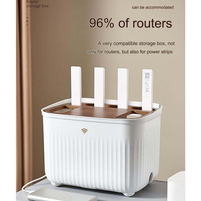 MUSEN Router Wifi Organizer Estetik Tempat Penyimpanan Router TV Box Organizer Power Strip Organizer