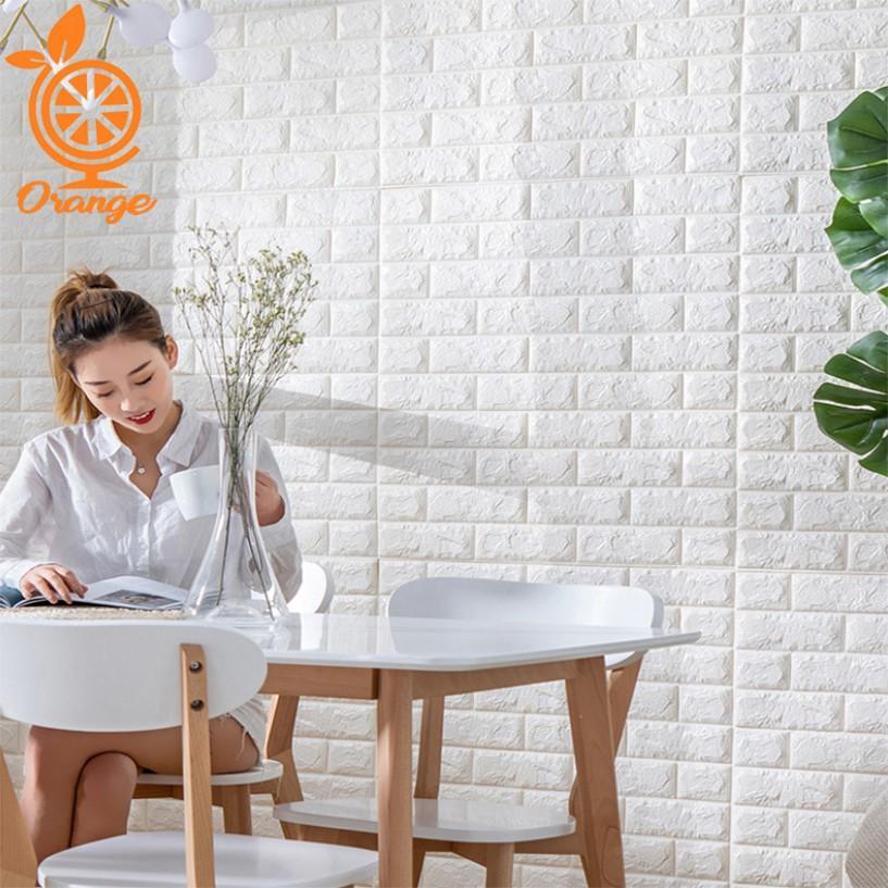 Paket 10 Lembar Wallpaper Dinding 3D Foam Wallpaper Dinding Brick Foam Batu Bata 38Cm X 70Cm Markas 