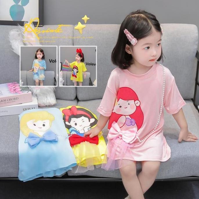 PROMO 5.5 Candytown Kaos Anak Perempuan Baju Gaun Daster Anak Perempuan Nyaman 1-9 Tahun princess pe