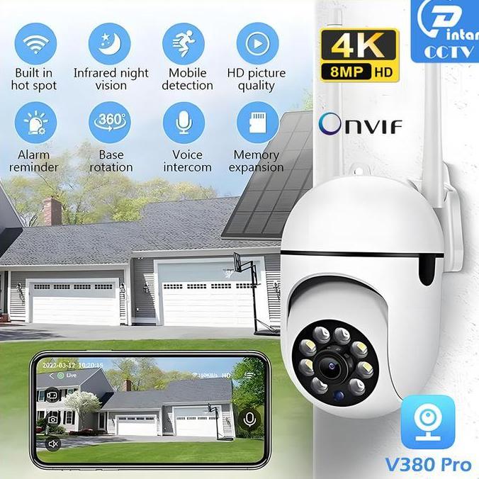 Oksalinadewi9 - V380 Q21S IP CAMERA CCTV Panoramic PTZ 8MP HD 1080P Outdoor Wifi Kamera CCTV