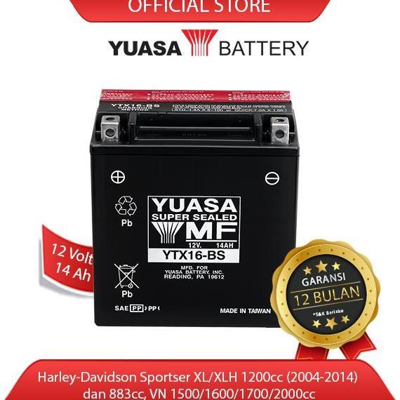 Produk andalan kami Yuasa Aki Motor YTX16-BS MF 100% ORIGINAL
