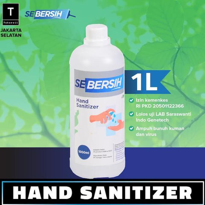 Hand Sanitizer SEBERSIH 1 Liter Antiseptik Cair & Gel