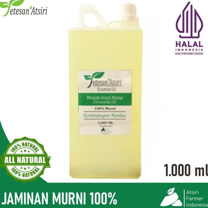 1 liter minyak atsiri murni minyak sereh wangi murni citronella oil Diskon