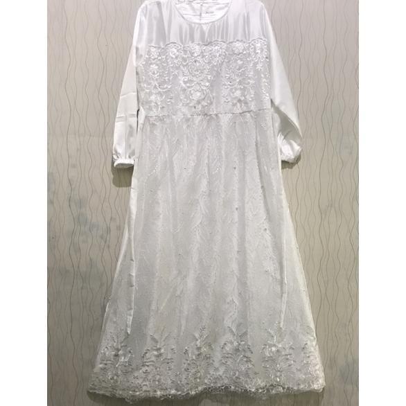 Diskon Gamis Akad Walimah Nikah Free Hijab Gaun Akad Muslimah Gamis Tile Gamis Brokat Putih Gams Mut