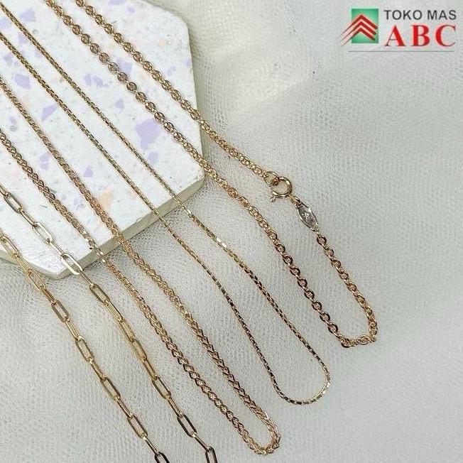 Gersangseller - Abc Kepatihan- Kalung anak polos emas tua 16k