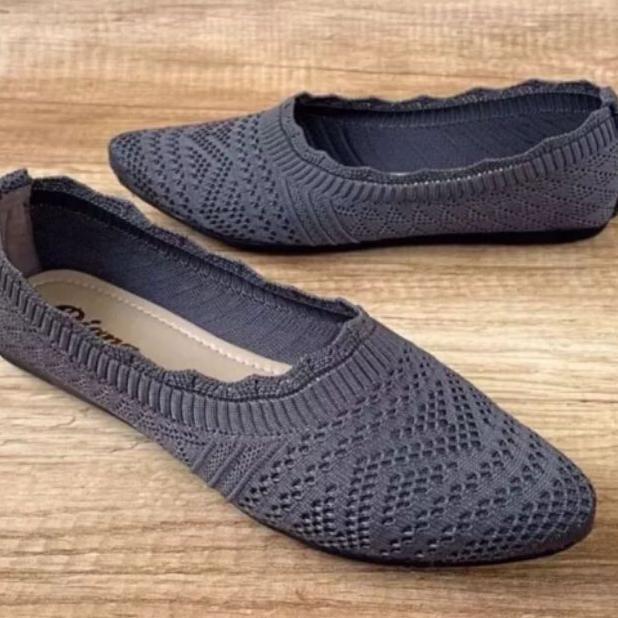 Sepatu Balet Wanita Rajut Import Korea /Flatshoes Rajut Import Korea