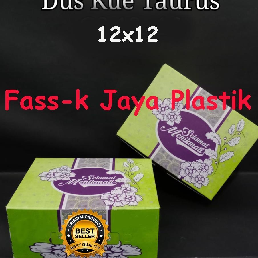 100Pcs Dus Kue Gs 12 X 12 Taurus - Box Kotak Kue Makanan / Snack Uk 12X12