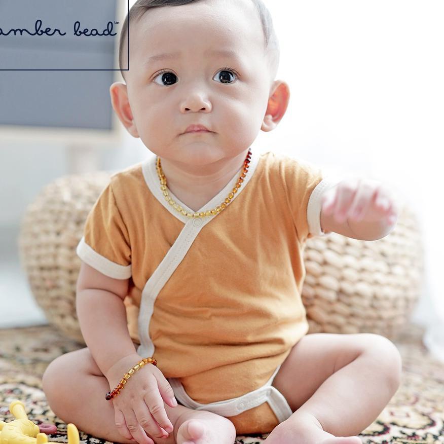 Amber Bead. Set Xb54R2 Gelang & Kalung Amber Tumbuh Gigi Bayi