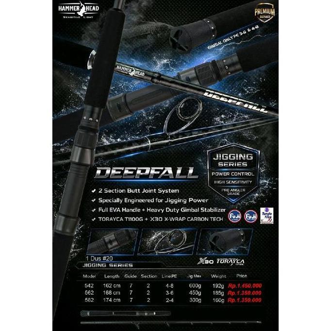 Joran Jigging Hammerhead Deepfall Pe2-4 Pe3-6 Pe4-8 Fuji