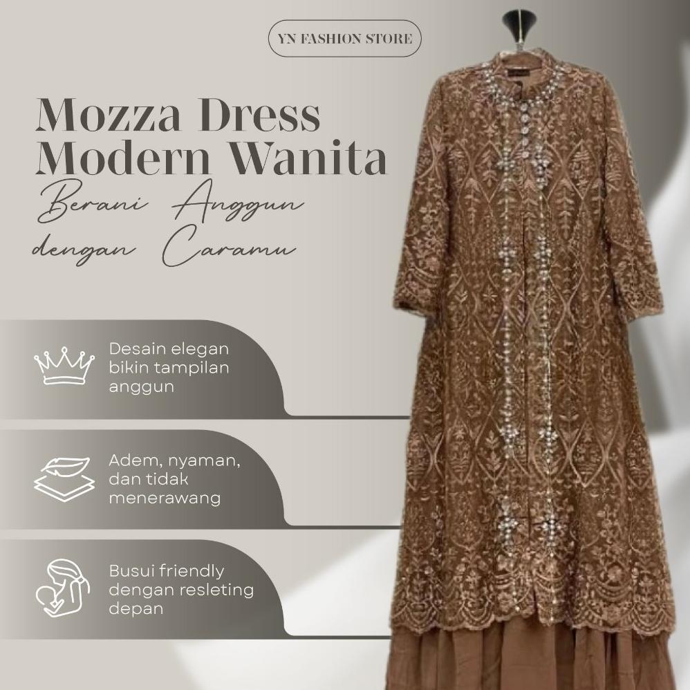 Best Seller Dress Pesta Wisuda Mozza Wanita M L Xl Xxl Warna Burgendi Lavender Sage Rose Gold Elegan