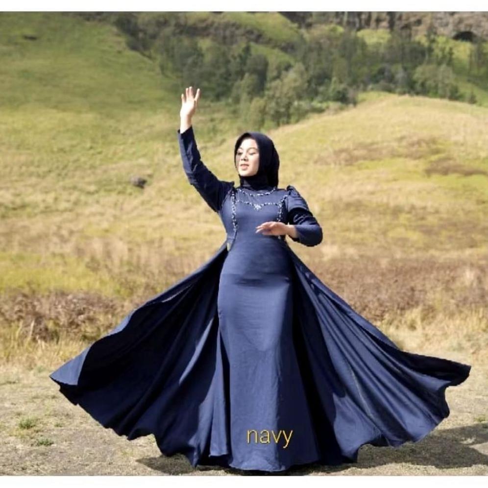 Diskon Cod Permata Dress Satin Mix Payet Premium Gaun Pesta Wanita Dewasa Terbaru 2026 Gamis Kondang
