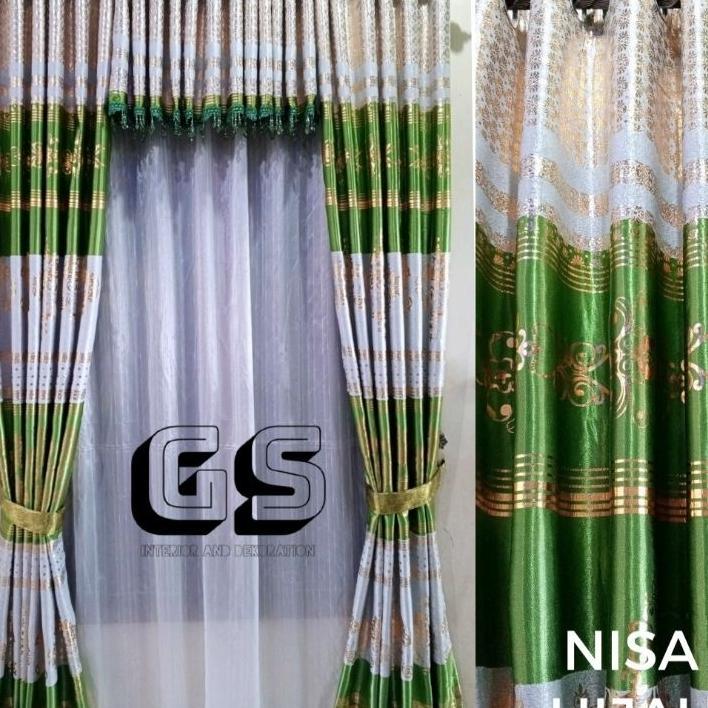 Gorden 1 Set Lengkap Dengan Poni Rumbai Mewah Gorden Paket Lengkap Jendela Dan Pintu Poni