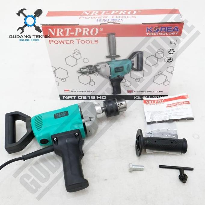 TERAR (NRT PRO 0816HD) Mesin Bor  16mm NRT PRO 0816HD - Impact Drill NRT PRO 16 mm - Mesin Bor Listr